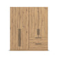 Rauch Avola 4 Door, 2 Drawers Combi Wardrobe 181cm in Oak front view