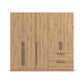 Rauch Avola 5 Door, 2 Drawers Combi Wardrobe 226cm in Oak font view