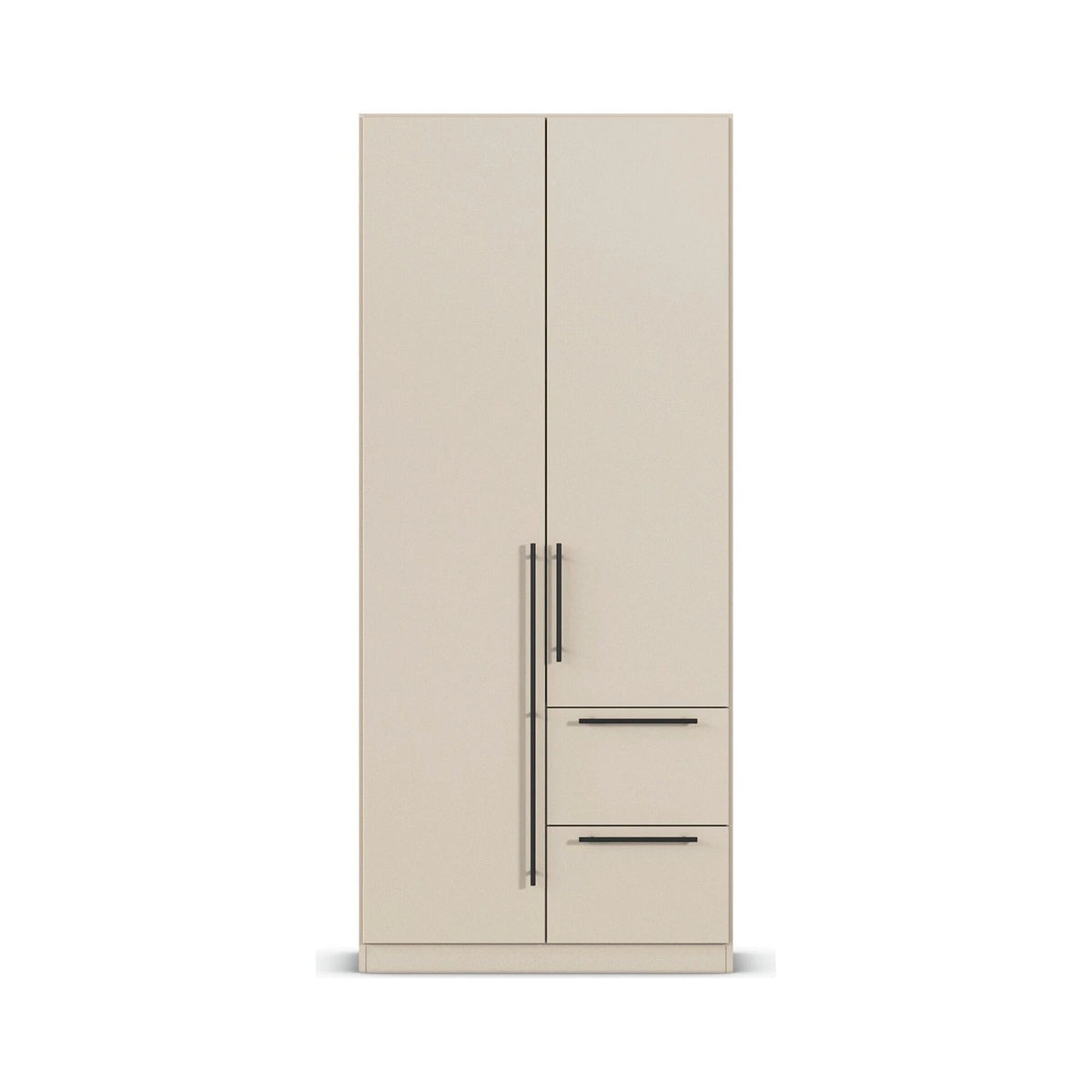 Rauch Avola 2 Door, 2 Drawers Combi Wardrobe 91cm in Champagne front view