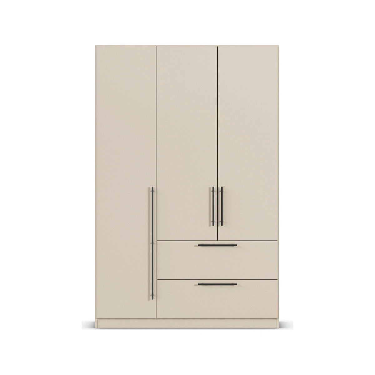 Rauch Avola 3 Door, 2 Drawers Combi Wardrobe 136cm in Champagne front view
