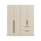 Rauch Avola 4 Door, 2 Drawers Combi Wardrobe 181cm in Champagne front view