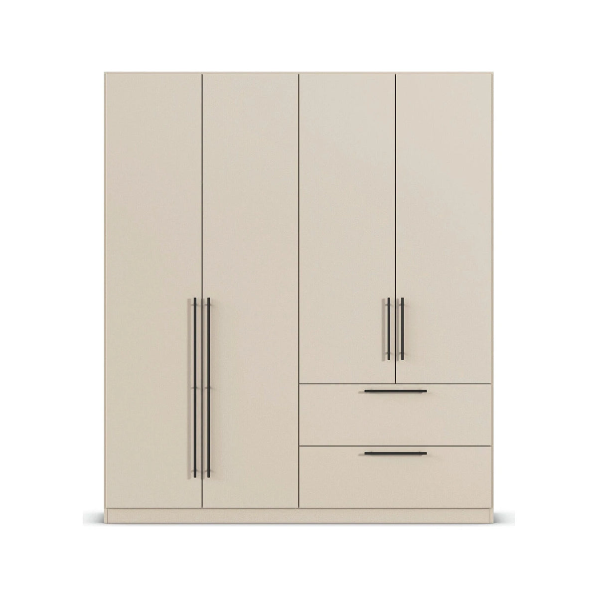 Rauch Avola 4 Door, 2 Drawers Combi Wardrobe 181cm in Champagne front view