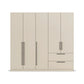 Rauch Avola 5 Door, 2 Drawers Combi Wardrobe 226cm in Champagne front view