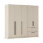 Rauch Avola 5 Door, 2 Drawers Combi Wardrobe 226cm in Champagne