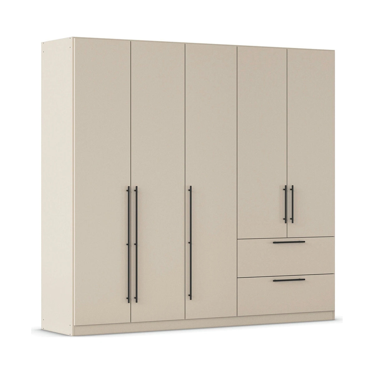 Rauch Avola 5 Door, 2 Drawers Combi Wardrobe 226cm in Champagne