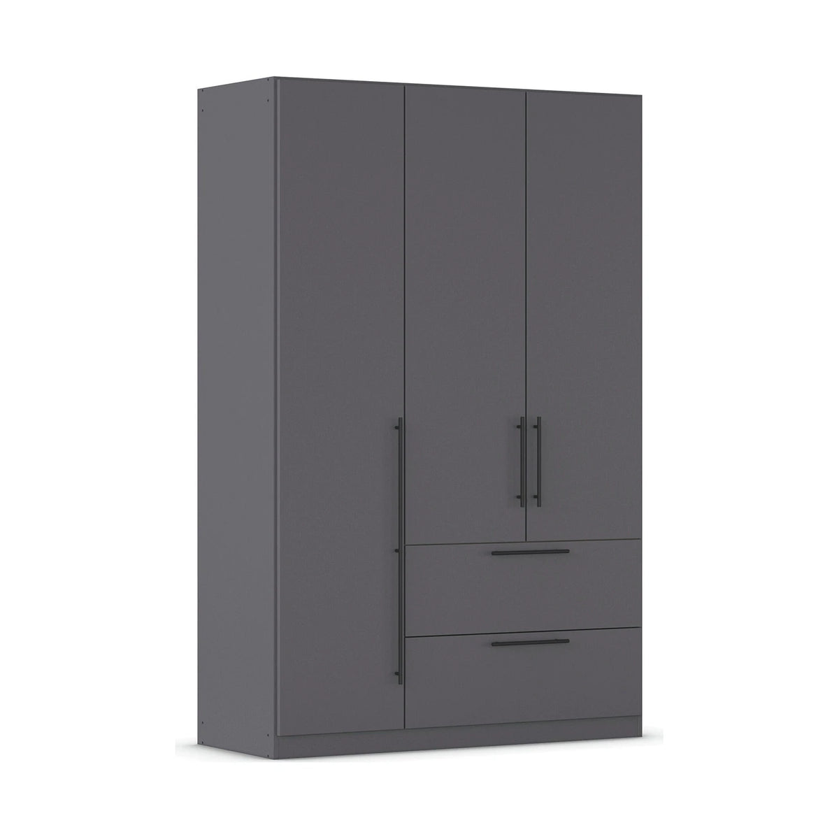 Rauch Avola 3 Door, 2 Drawers Combi Wardrobe 136cm in Metallic Grey