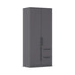 Rauch Avola 2 Door, 2 Drawers Combi Wardrobe 91cm in Metallic Grey