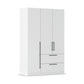 Rauch Avola 3 Door, 2 Drawers Combi Wardrobe 136cm in Alpine White