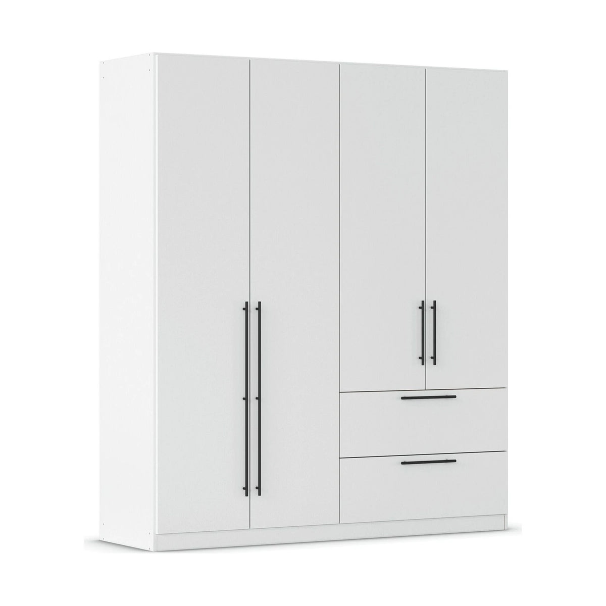 Rauch Avola 4 Door, 2 Drawers Combi Wardrobe 181cm in Alpine white