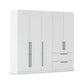 Rauch Avola 5 Door, 2 Drawers Combi Wardrobe 226cm in Alpine White