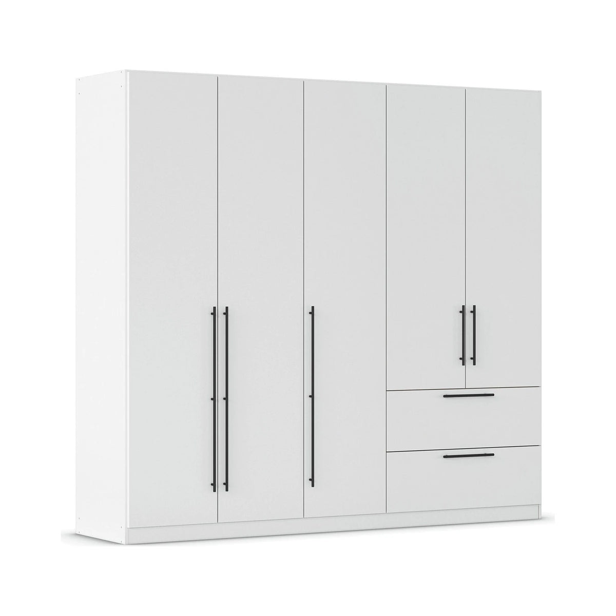Rauch Avola 5 Door, 2 Drawers Combi Wardrobe 226cm in Alpine White
