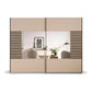 Large Rauch Barea two door mirrored sliding wardrobe in champagne with Mirror