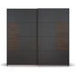 Vestro Metallic Grey Sliding Door Wardrobe - Pendle Village Furniture