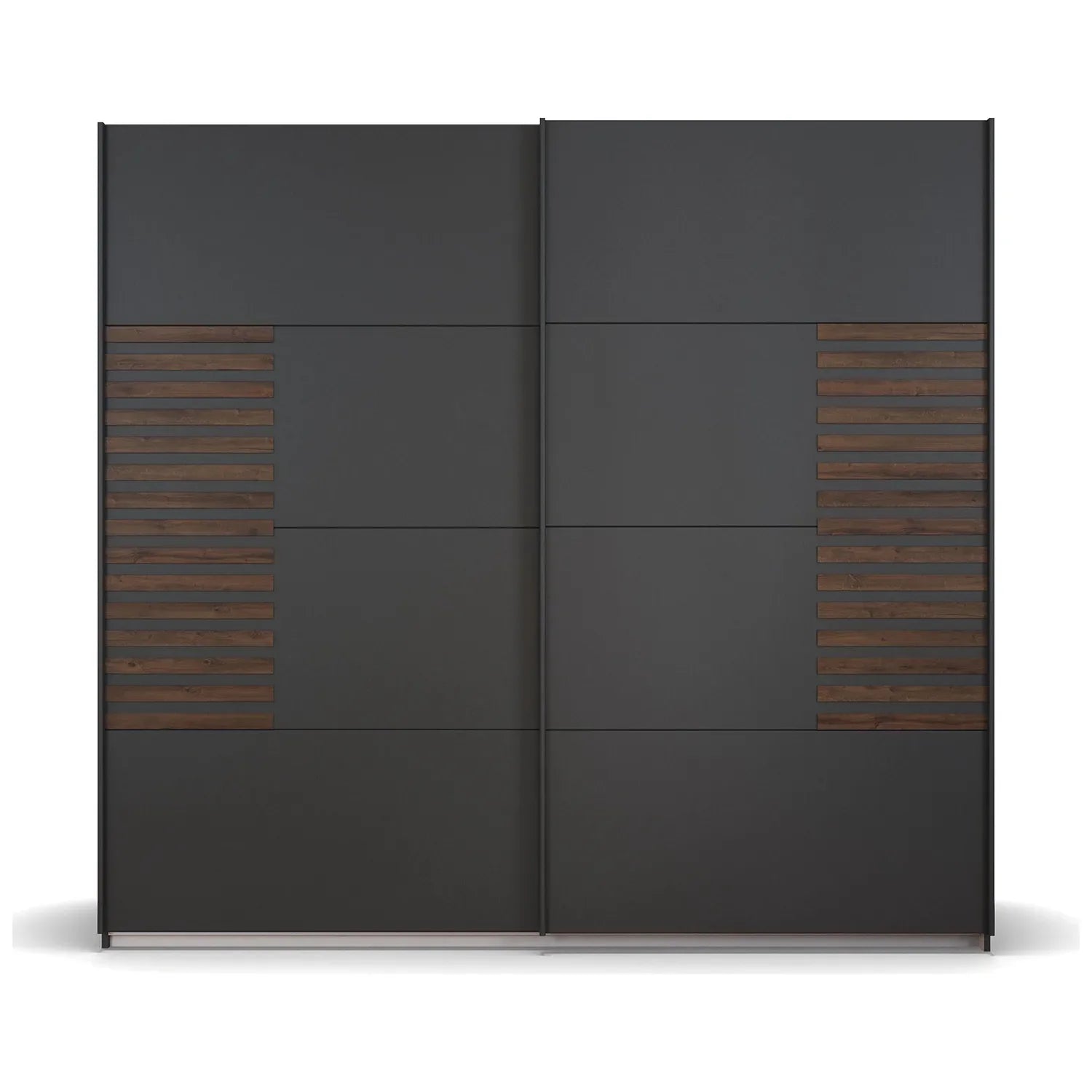 Vestro Metallic Grey Sliding Door Wardrobe - Pendle Village Furniture