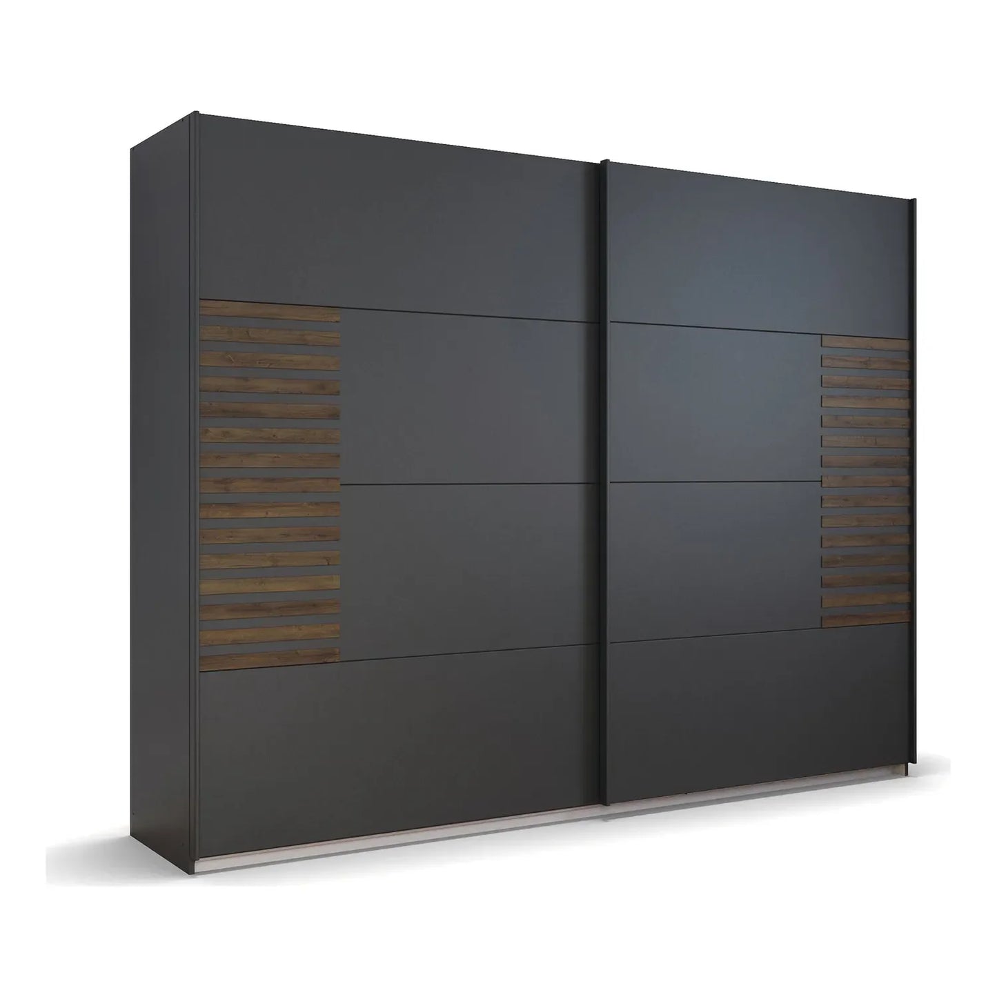 Vestro Metallic Grey Sliding Door Wardrobe - Pendle Village Furniture