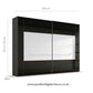 Rauch Basalt Glass Rio 226cm 2 Door Sliding Wardrobe - Pendle Village Furniture