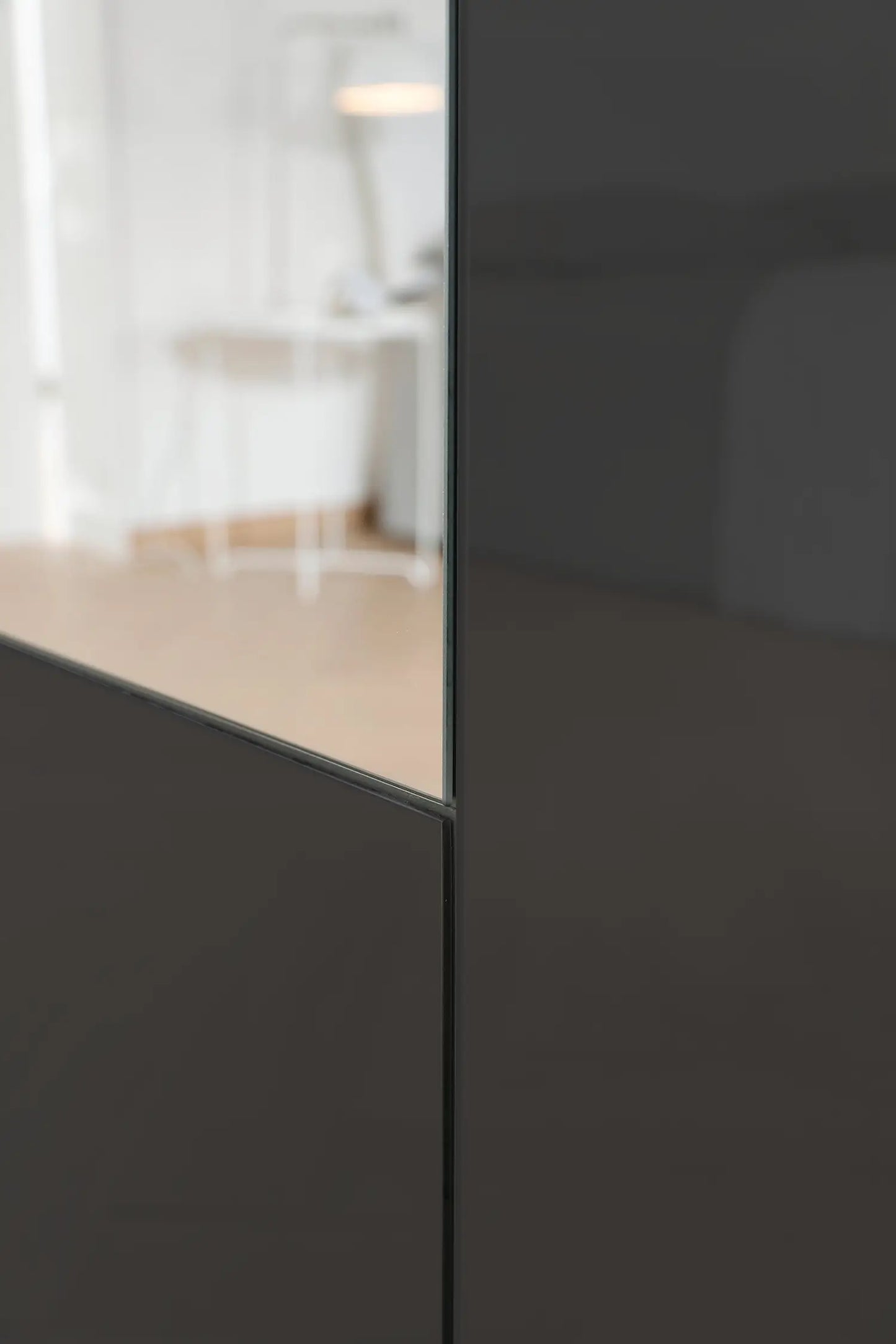 Rauch Basalt Glass Rio 181cm 2 Door Sliding Wardrobe - Closeup view