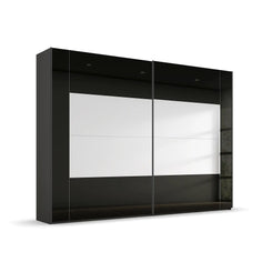 Rauch Basalt Glass Rio 181cm 2 Door Sliding Wardrobe 