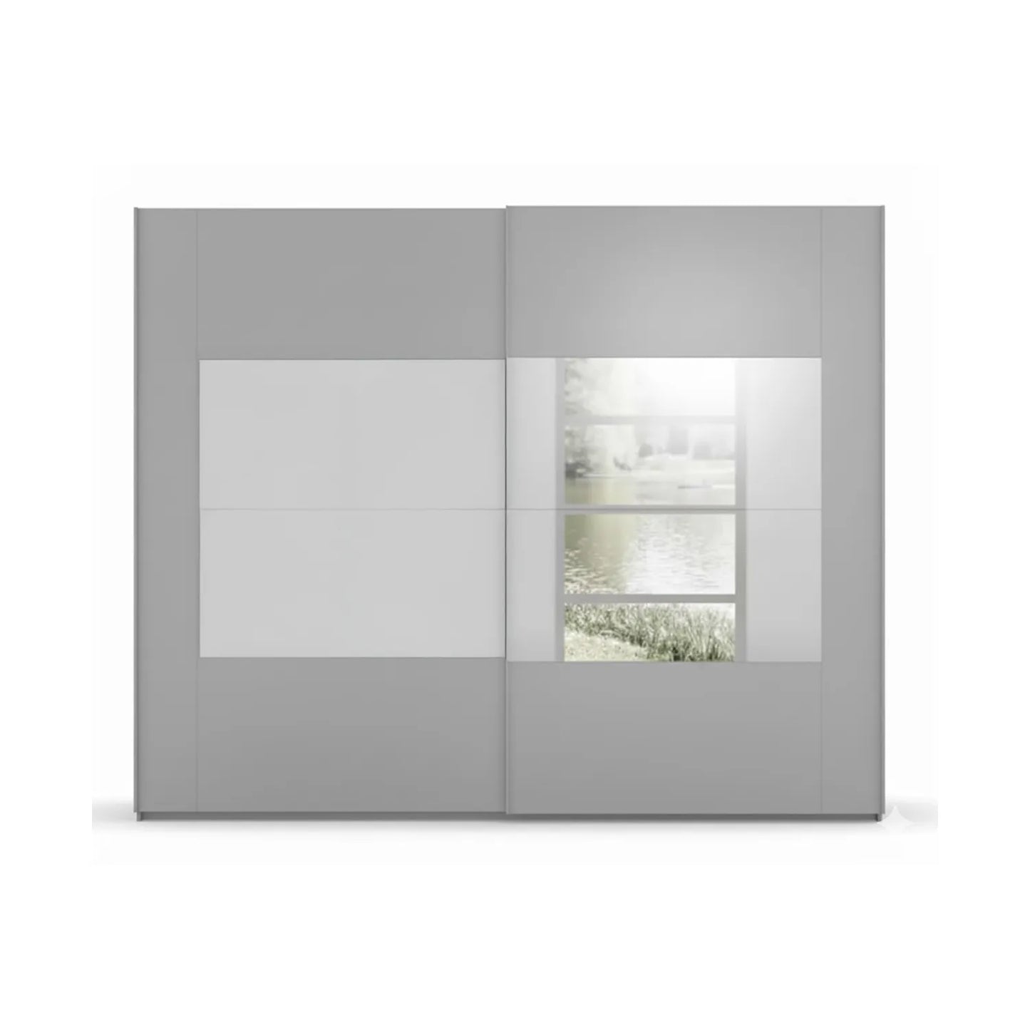 Rauch Silk Grey Decor Rio 316cm 2 Door Sliding Wardrobe