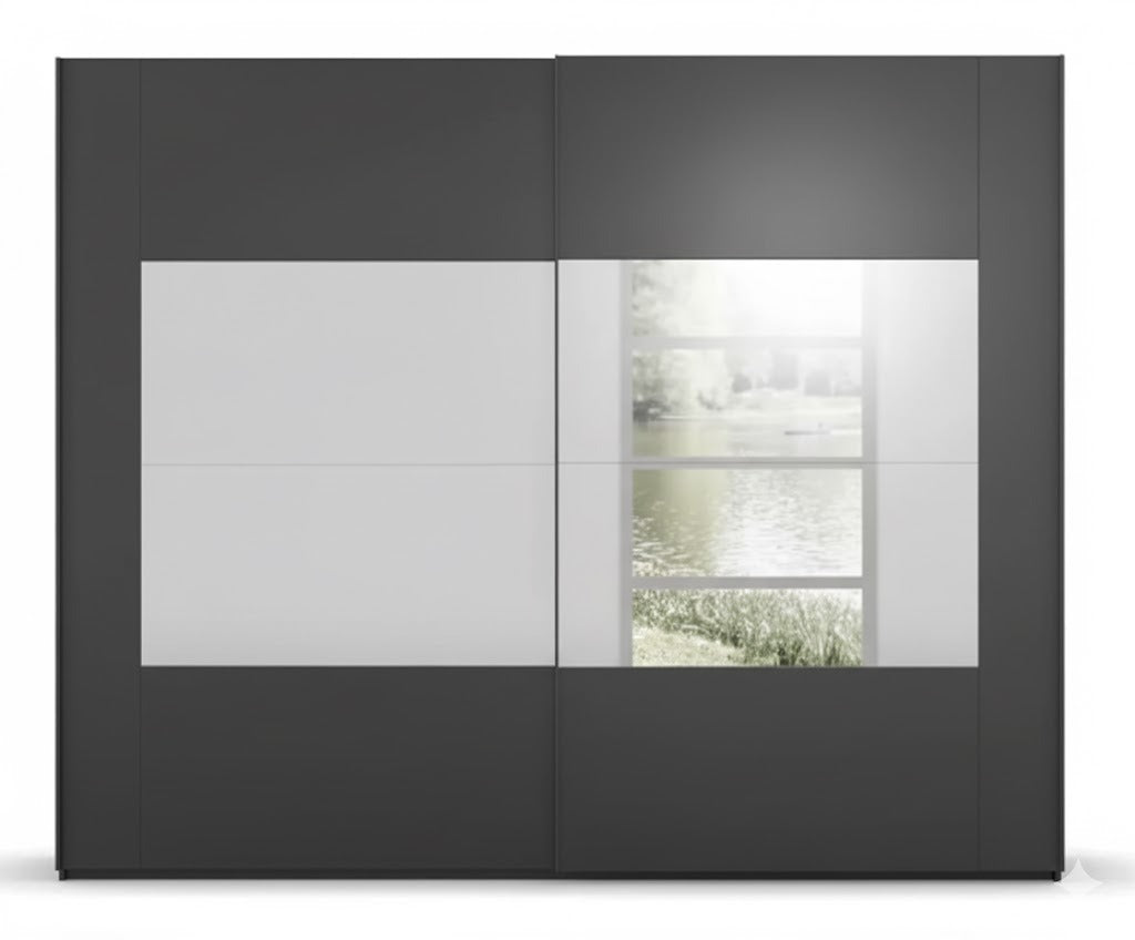 Rauch Graphite Decor Rio 316cm 2 Door Sliding Wardrobe