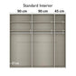 Rauch Basalt Glass Rio 226cm 2 Door Sliding Wardrobe - Pendle Village Furniture