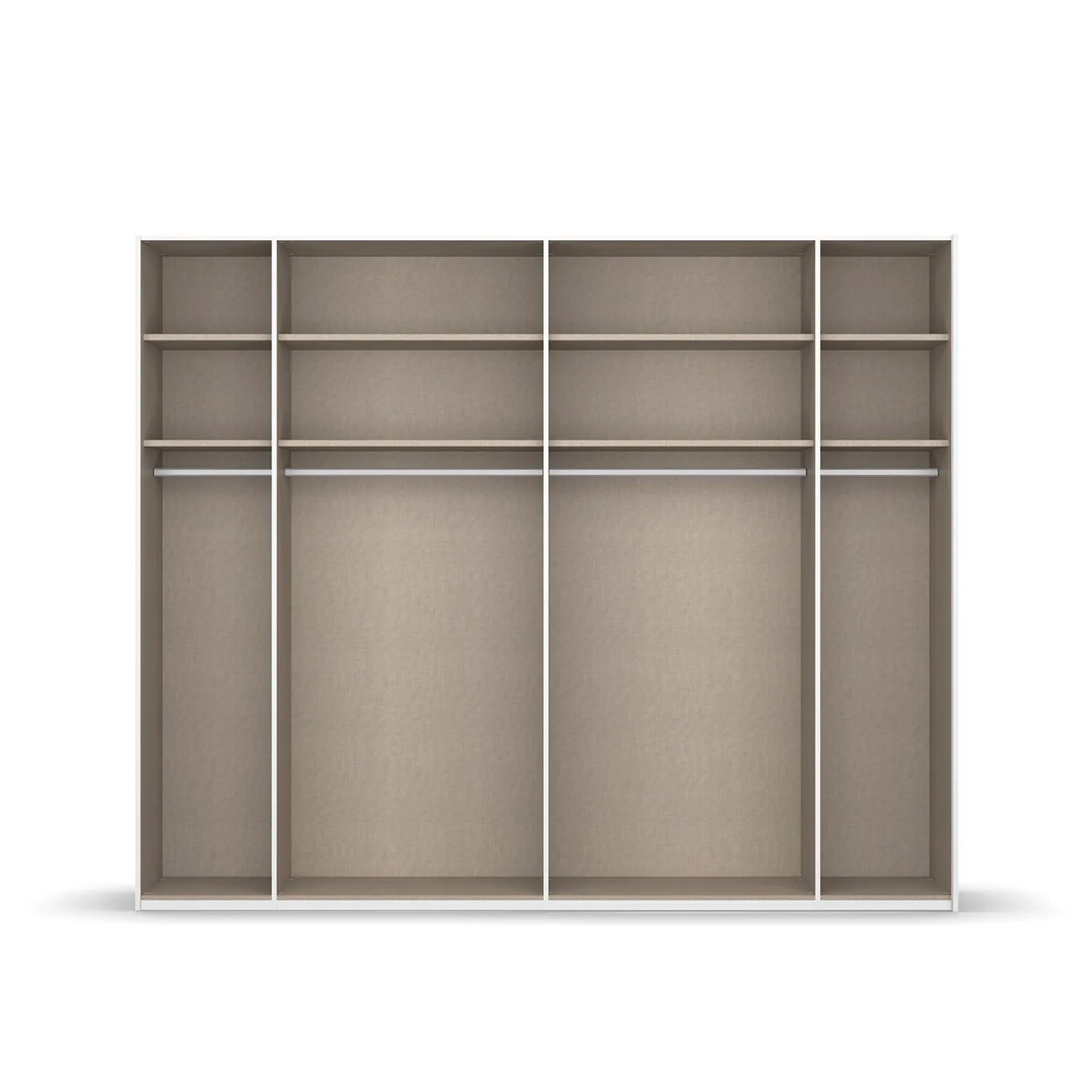 Mali Graphite 3 Sliding Door 271cm Wide Wardrobe with Mirror - Interior view