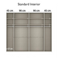 Rauch Basalt Glass Rio 271cm 2 Door Sliding Wardrobe - Pendle Village Furniture