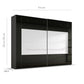Rauch Basalt Glass Rio 316cm 2 Door Sliding Wardrobe - Pendle Village Furniture