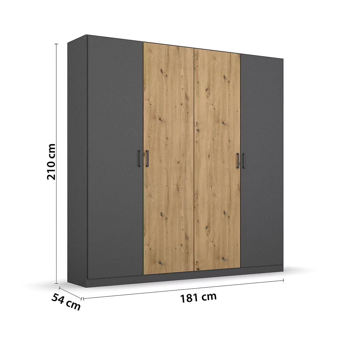 Rauch Miro 4 Door Hinged Wardrobe Dimensions