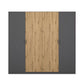 Rauch Miro 4 Door Hinged Wardrobe in Metallic Grey with Artisan Oak front view