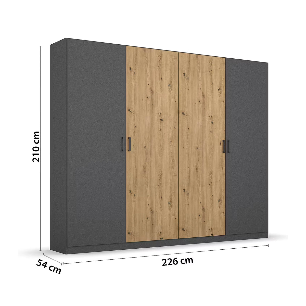 Rauch Miro 4 Door Hinged Wardrobe Dimensions