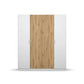 Rauch Miro 4 Door Hinged Wardrobe in Alpine White with Artisan Oak front view