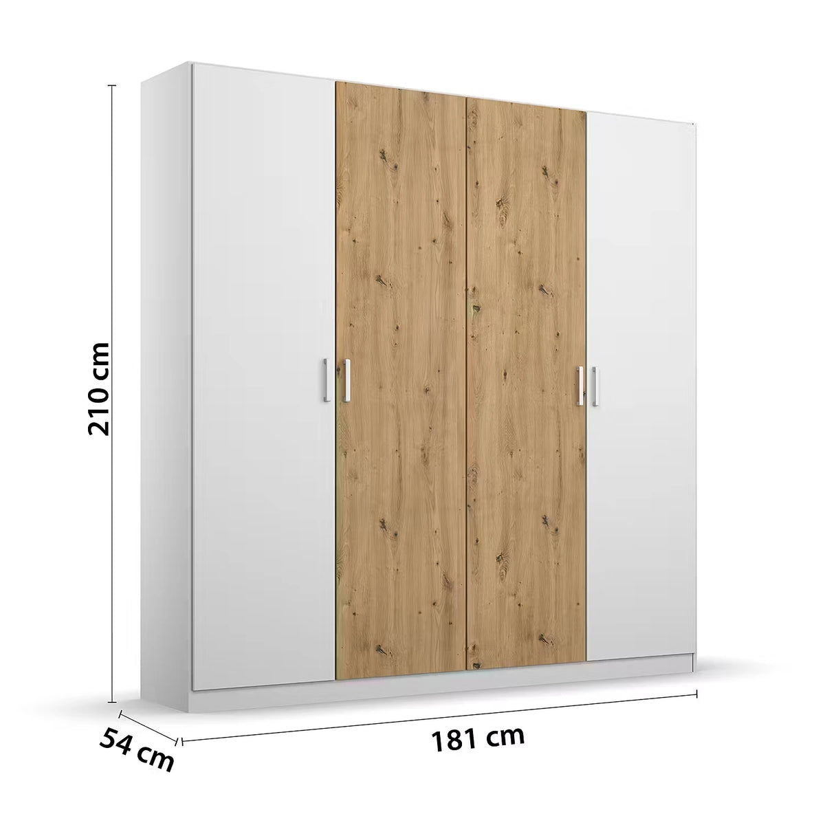 Rauch Miro 4 Door Hinged Wardrobe Dimensions