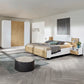 Rauch Miro 4 Door Hinged Wardrobe in Alpine White with Artisan Oak Matching Bedroom Furniture