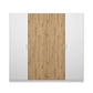 Rauch Miro 4 Door Hinged Wardrobe in Alpine White with Artisan Oak front view