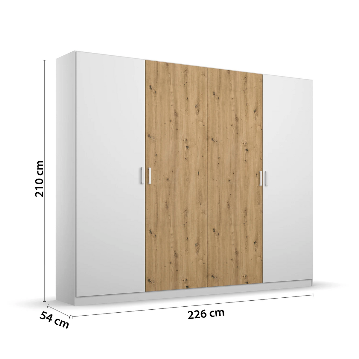 Rauch Miro 4 Door Hinged Wardrobe Dimensions