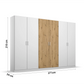 Rauch Miro 6 Door Hinged Wardrobe 271cm Dimensions