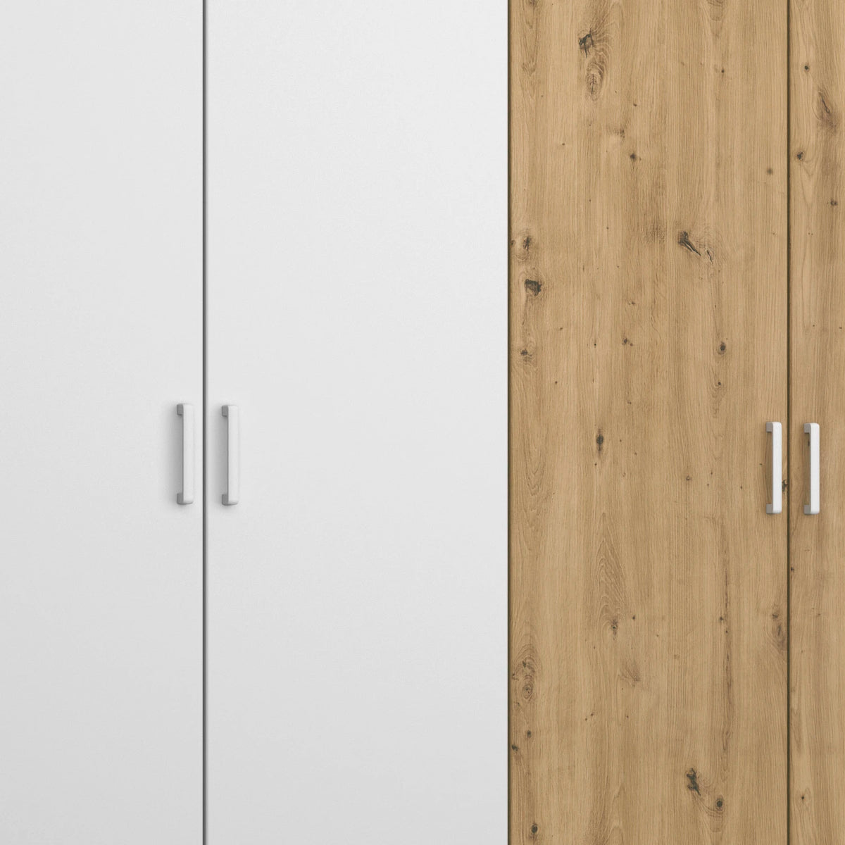 Rauch Miro 4 Door Hinged Wardrobe Handles Closeup view