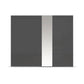 Cairns Graphite Sliding Wardrobe with Basalt Glass Front front view