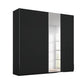 Cairns 226cm Graphite Sliding Wardrobe with Basalt Glass Front