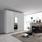 Cairns Sliding Door Wardrobe with Mirror Styled in a Room 