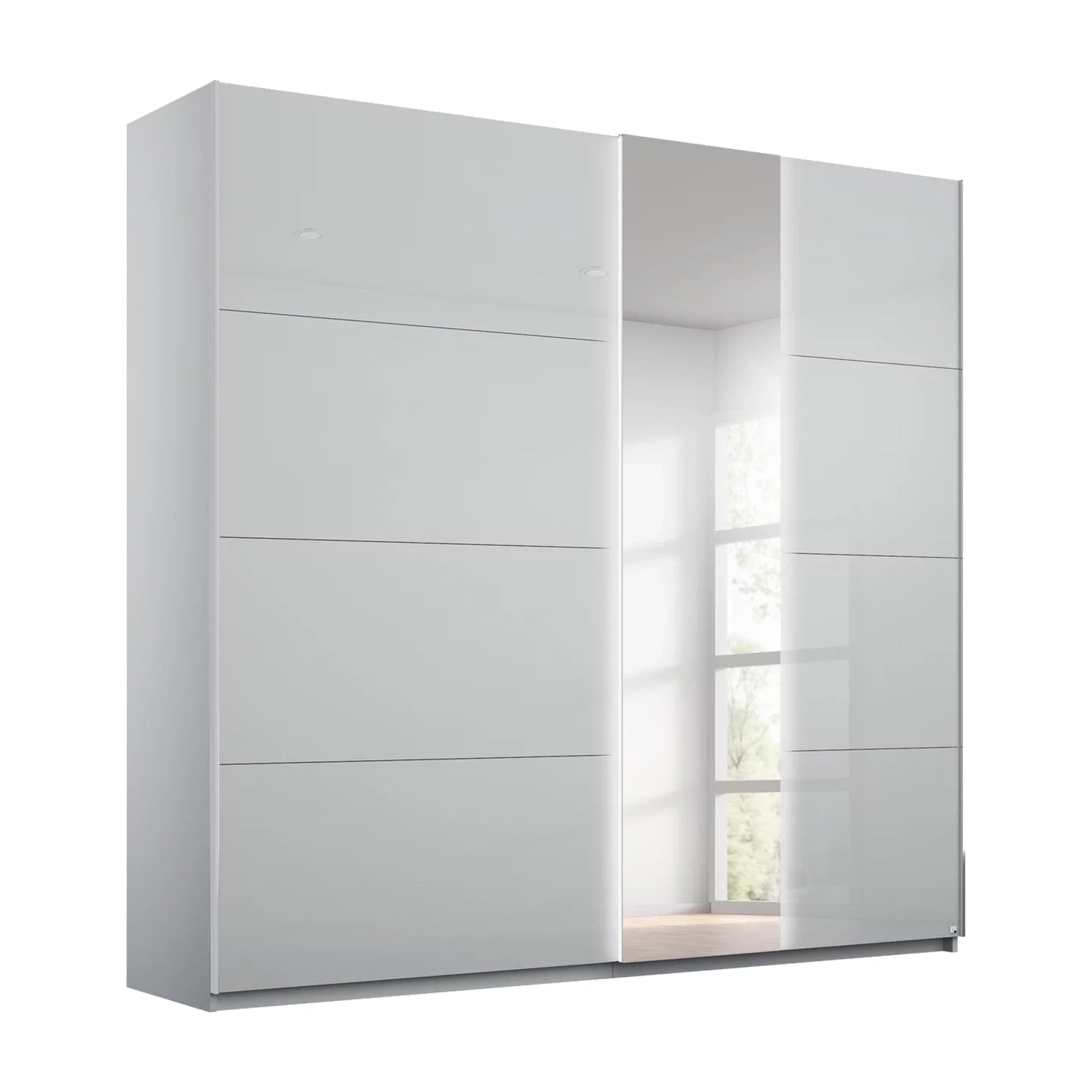 Cairns Sliding Door Wardrobe with LED Light surround Mirror