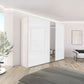 Cairns White Glass 2 Door Sliding Wardrobe