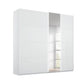 Rauch Cairns White wardrobe with sliding doors on a white background with Mirror