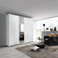 Modern White glass Sliding Door wardrobe