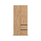 Rauch Cara Artisan Oak 2 Door Wardrobe with Side Drawers 91cm