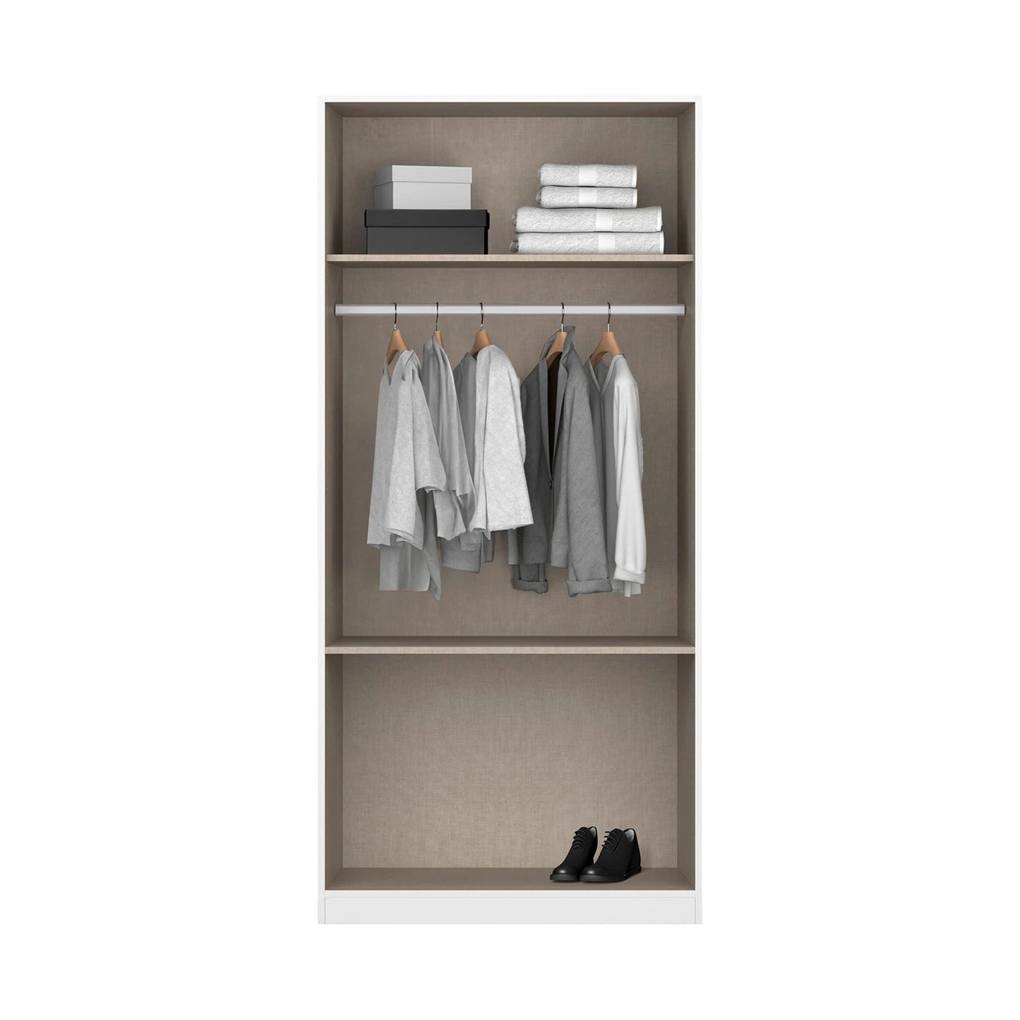 Rauch Cara Metallic Grey 2 Door Wardrobe with Drawers