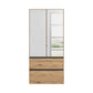 Rauch Cara Artisan Oak 2 Door Mirrored Wardrobe with Drawers