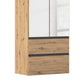 Rauch Cara Artisan Oak 2 Door Mirrored Wardrobe with Drawers