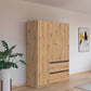 Rauch Cara Artisan Oak 3 Door Wardrobe with Drawers 136cm